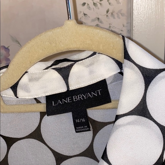 Sheer button down over blouse. - Picture 2 of 3